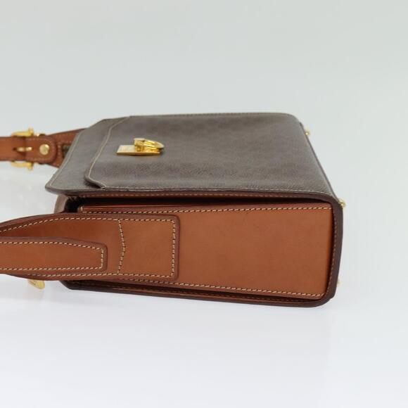 CELINE Macadam Canvas Shoulder Bag Pvc Leather Brown Gold - Picture 4 of 12